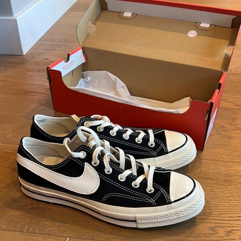 NWOT Converse Chuck 70 ox with custom Nike swoosh